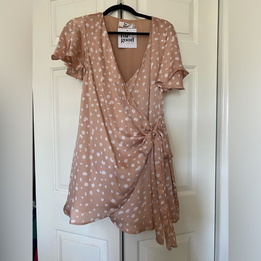 NWT, Back At Me Wrap Dress by For Good